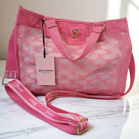 Juicy Couture Juicy Gelato Pink Lemonade Square Tote NWT - Picture 3 of 9